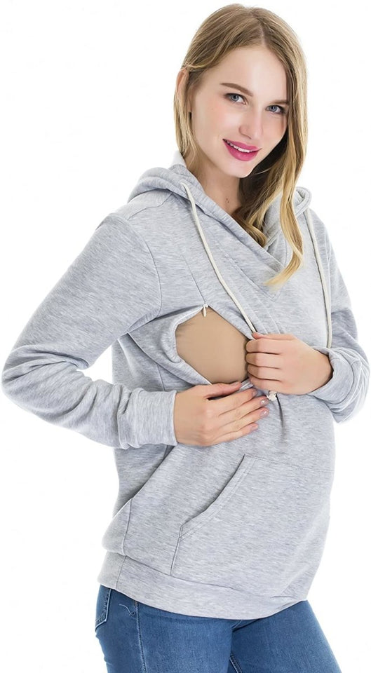 Fleece Sweatshirt Hoodie Kangaroo Pocket - Easy Pickins Store