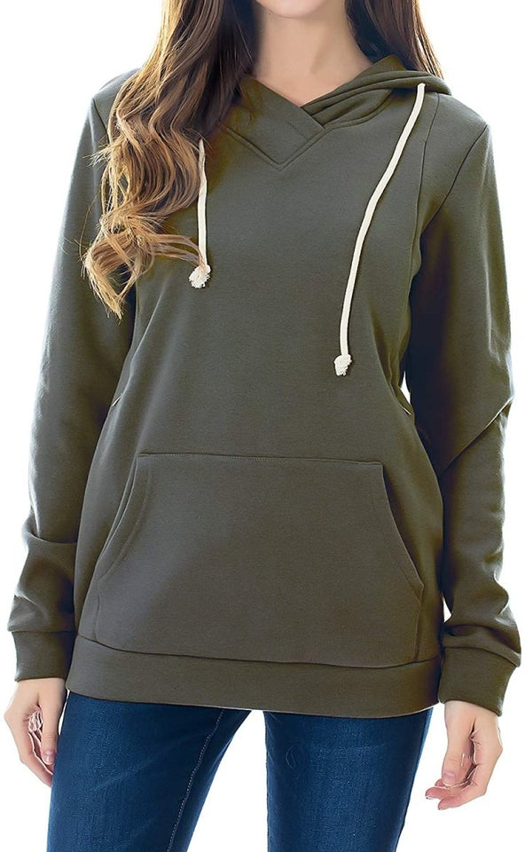 Fleece Sweatshirt Hoodie Kangaroo Pocket - Easy Pickins Store