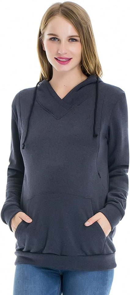 Fleece Sweatshirt Hoodie Kangaroo Pocket - Easy Pickins Store