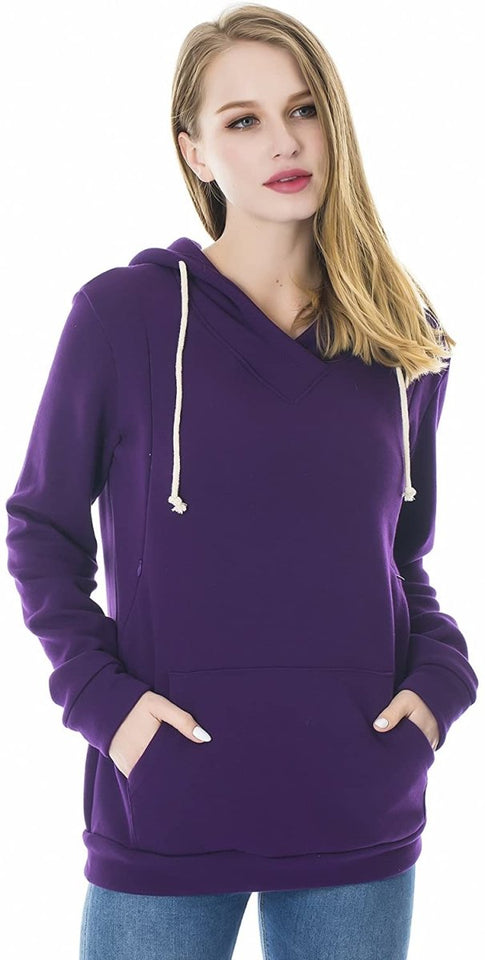 Fleece Sweatshirt Hoodie Kangaroo Pocket - Easy Pickins Store