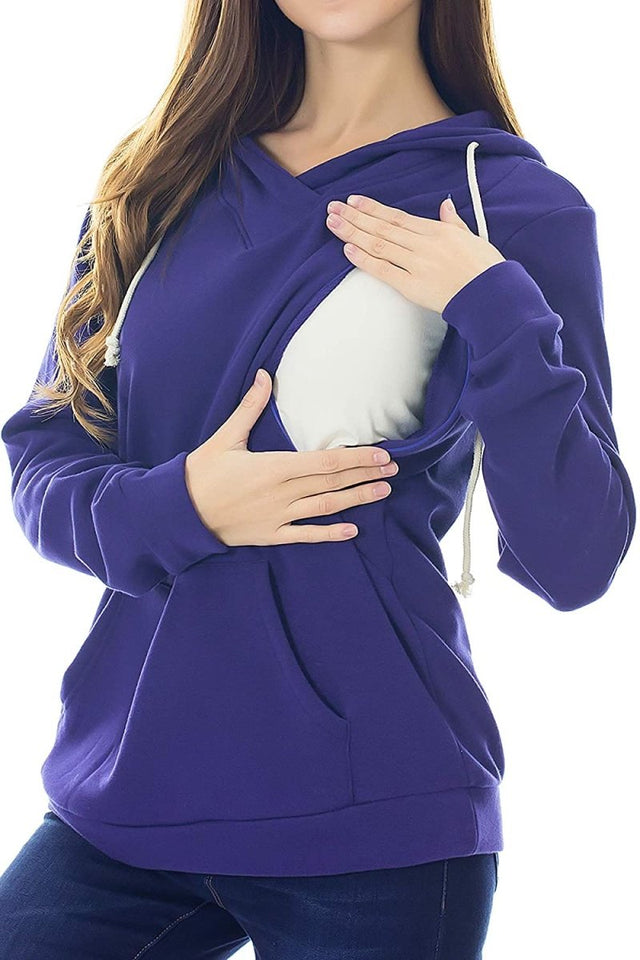 Fleece Sweatshirt Hoodie Kangaroo Pocket - Easy Pickins Store