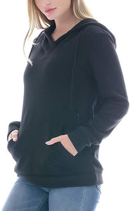 Fleece Sweatshirt Hoodie Kangaroo Pocket - Easy Pickins Store