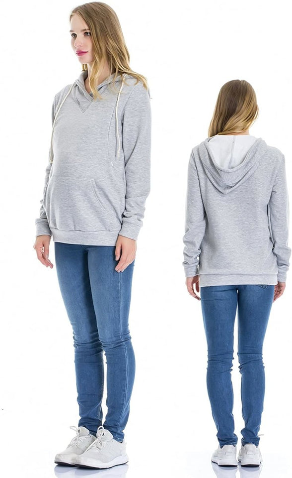 Fleece Sweatshirt Hoodie Kangaroo Pocket - Easy Pickins Store