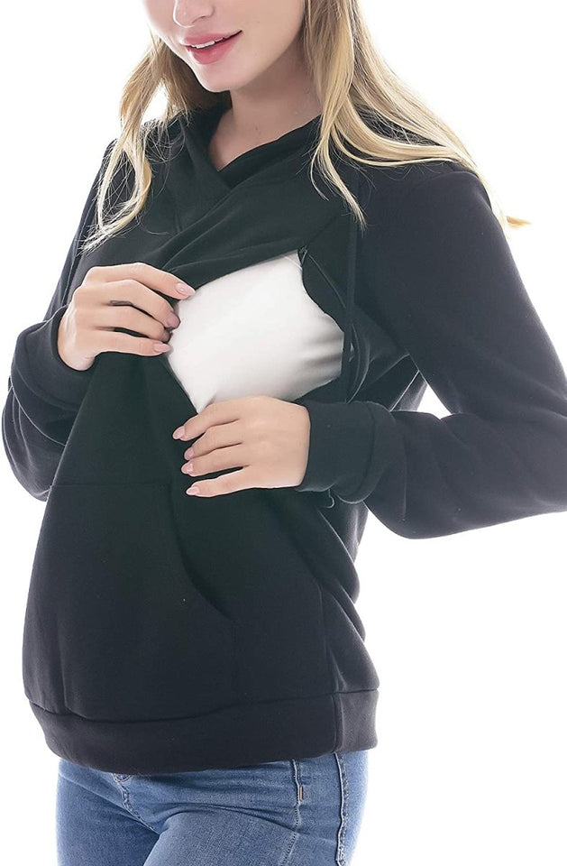 Fleece Sweatshirt Hoodie Kangaroo Pocket - Easy Pickins Store