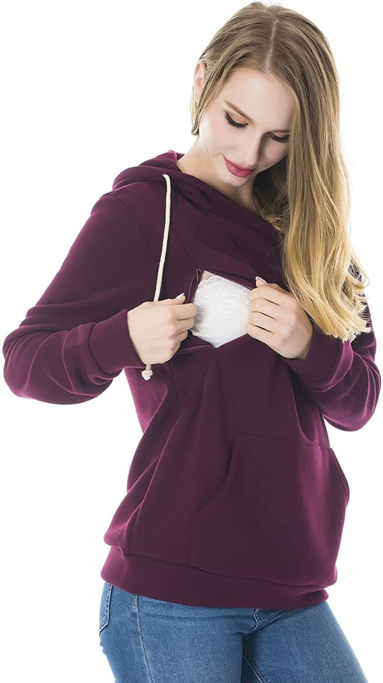 Fleece Sweatshirt Hoodie Kangaroo Pocket - Easy Pickins Store
