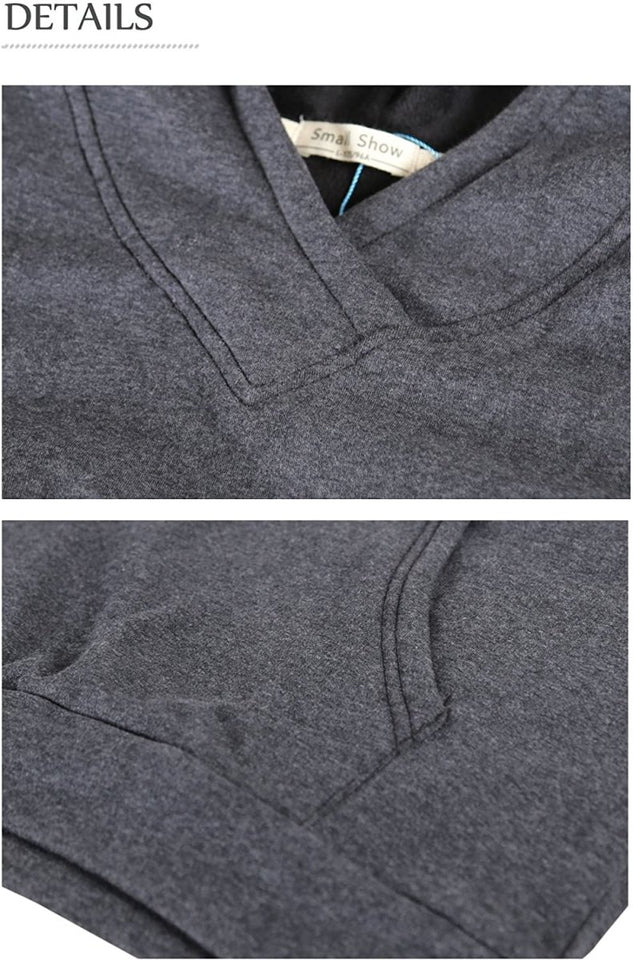 Fleece Sweatshirt Hoodie Kangaroo Pocket - Easy Pickins Store