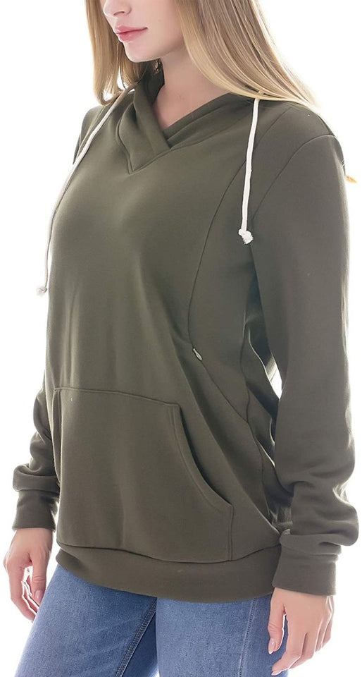 Fleece Sweatshirt Hoodie Kangaroo Pocket - Easy Pickins Store