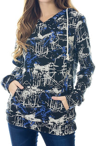 Fleece Sweatshirt Hoodie Kangaroo Pocket - Easy Pickins Store