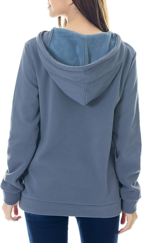 Fleece Sweatshirt Hoodie Kangaroo Pocket - Easy Pickins Store