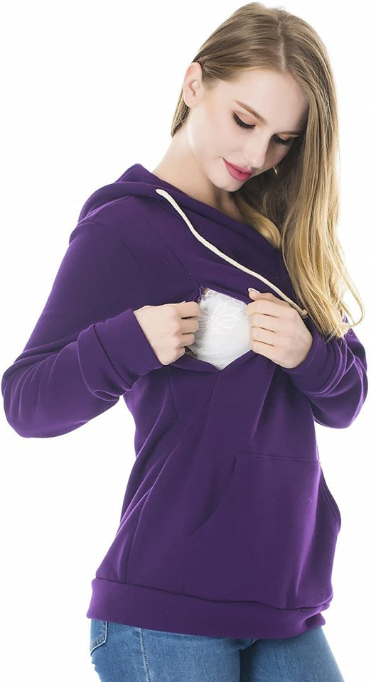 Fleece Sweatshirt Hoodie Kangaroo Pocket - Easy Pickins Store
