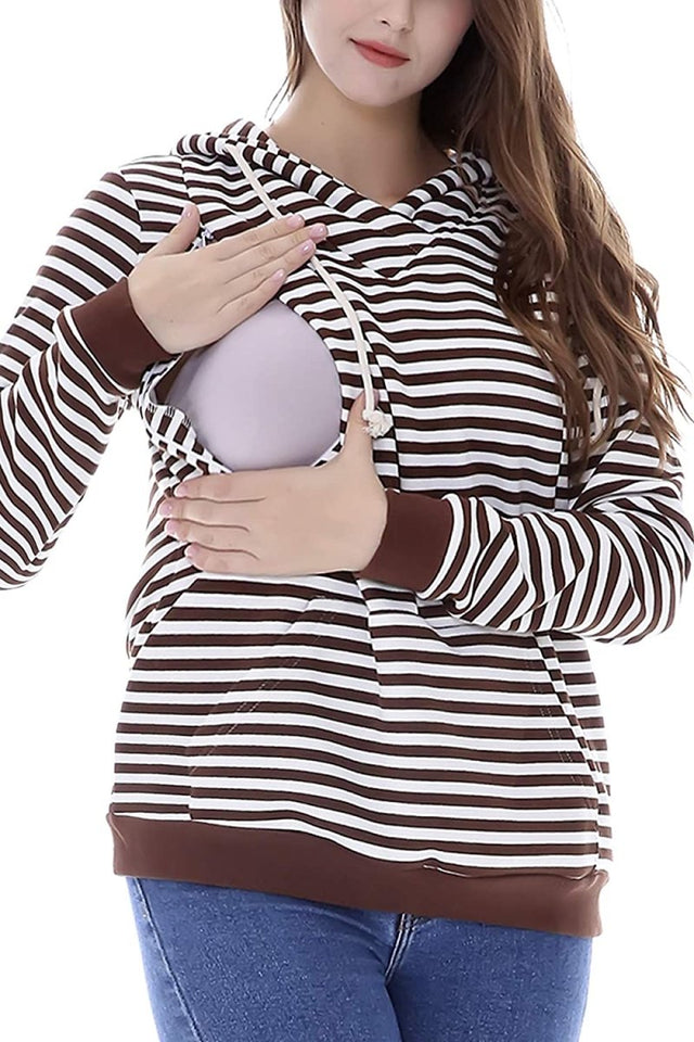 Fleece Sweatshirt Hoodie Kangaroo Pocket - Easy Pickins Store
