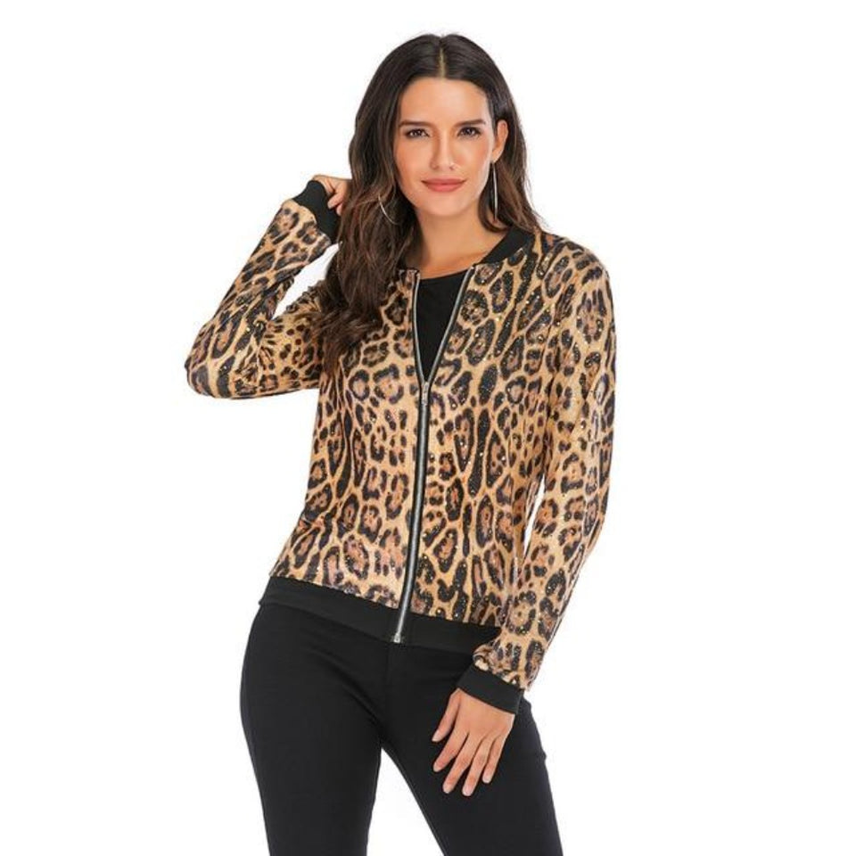 Floral Bomber Short Zipper Long Sleeve Jacket - Easy Pickins Store
