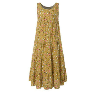 Floral Loose Bohemian Dress Sleeveless - Easy Pickins Store