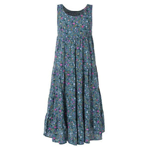 Floral Loose Bohemian Dress Sleeveless - Easy Pickins Store