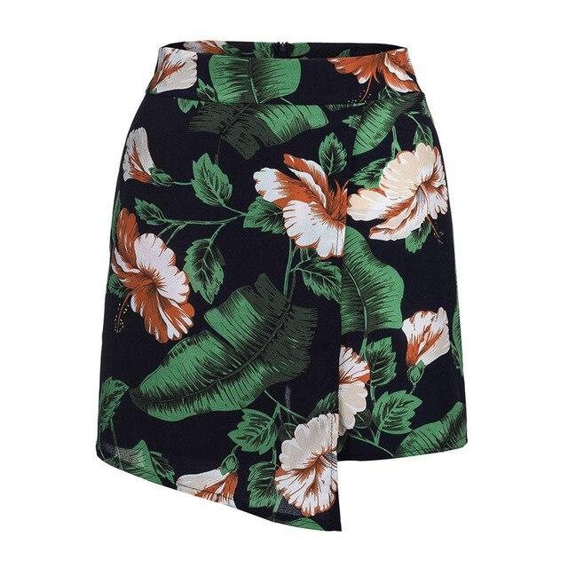 Floral Print Boho Shorts High Waist Skirt - Easy Pickins Store