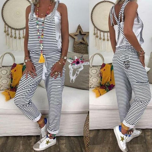 Flower Loose V neck Herem Pants Jumpsuit - Easy Pickins Store