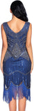Fringed Gatsby Sequin Beaded Tassels Hem Flapper Dress - Easy Pickins Store