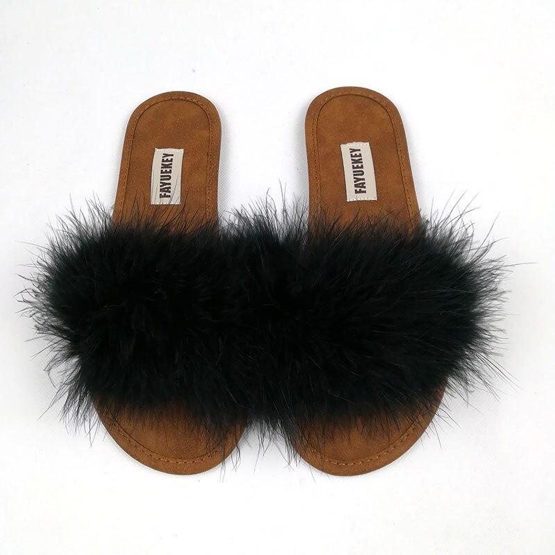 Fur Flat Slippers Indoor - Easy Pickins Store