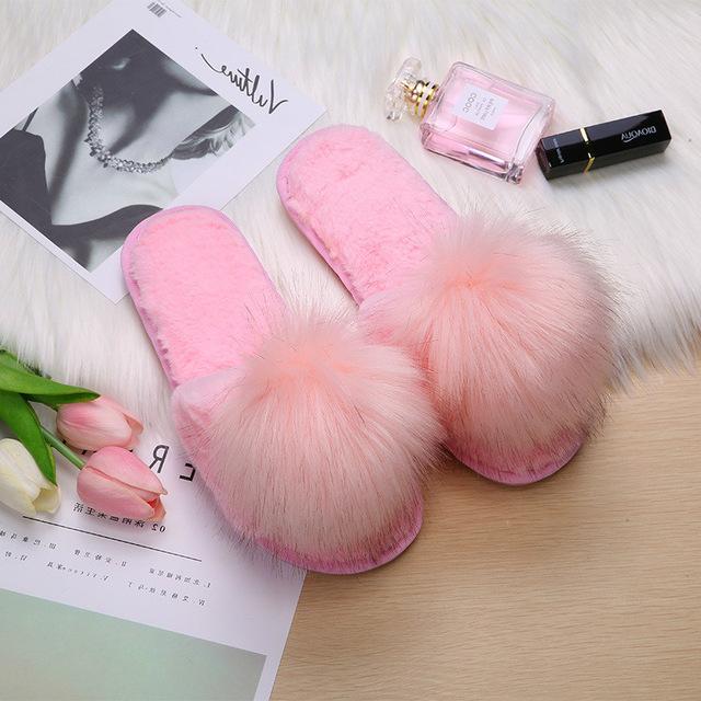 Fur Slides Flip Flops Slippers - Easy Pickins Store