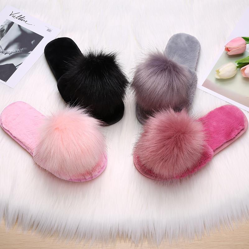 Fur Slides Flip Flops Slippers - Easy Pickins Store