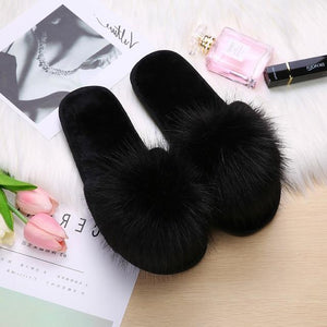 Fur Slides Flip Flops Slippers - Easy Pickins Store