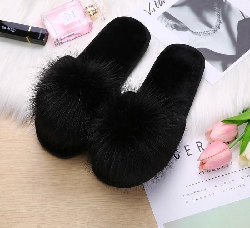 Fur Slides Flip Flops Slippers - Easy Pickins Store