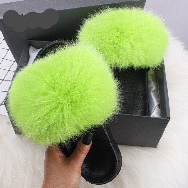 Fur Slides Slippers Flip Flops - Easy Pickins Store