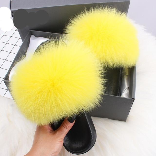 Fur Slides Slippers Flip Flops - Easy Pickins Store