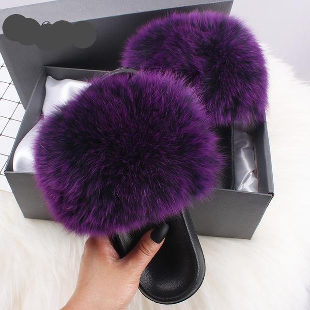 Fur Slides Slippers Flip Flops - Easy Pickins Store