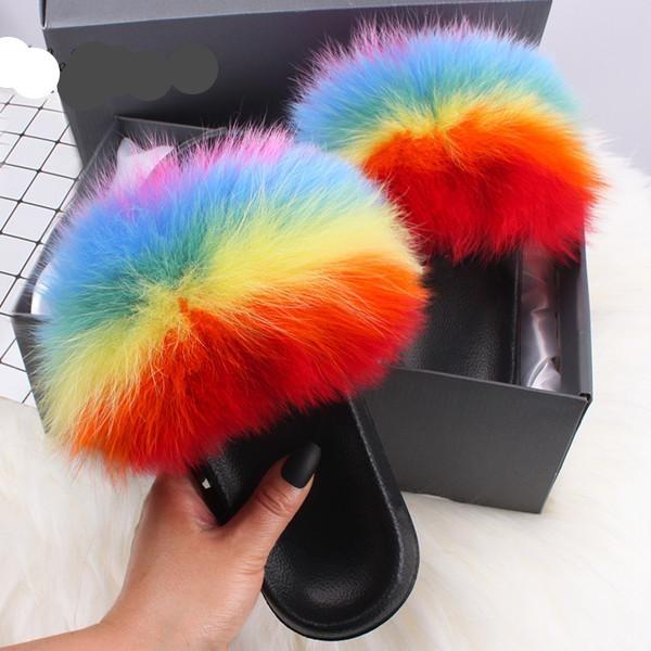 Fur Slides Slippers Flip Flops - Easy Pickins Store