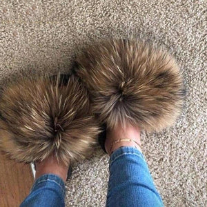 Fur Slides Slippers Flip Flops - Easy Pickins Store