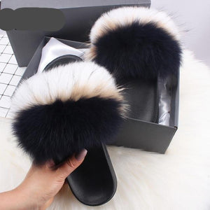 Fur Slides Slippers Flip Flops - Easy Pickins Store