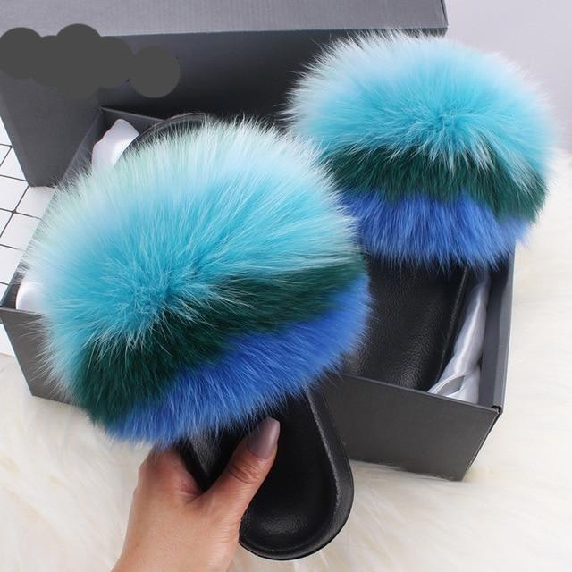 Fur Slides Slippers Flip Flops - Easy Pickins Store