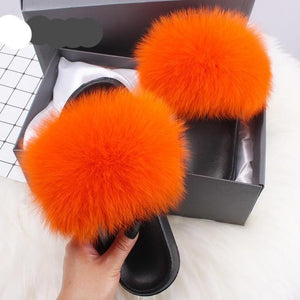 Fur Slides Slippers Flip Flops - Easy Pickins Store