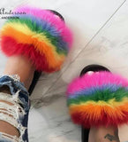 Fur Slides Slippers Flip Flops - Easy Pickins Store