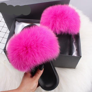 Fur Slides Slippers Flip Flops - Easy Pickins Store