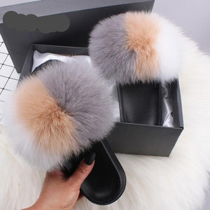 Fur Slides Slippers Flip Flops - Easy Pickins Store