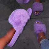 Furry Slippers Fluffy Plush Slippers - Easy Pickins Store