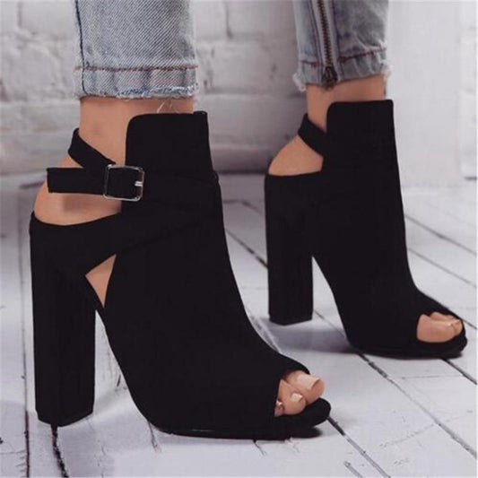 Gladiator High Heels Strap Pumps Buckle Strap Sandals - Easy Pickins Store