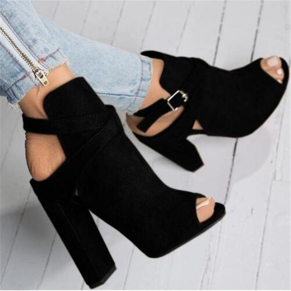 Gladiator High Heels Strap Pumps Buckle Strap Sandals - Easy Pickins Store