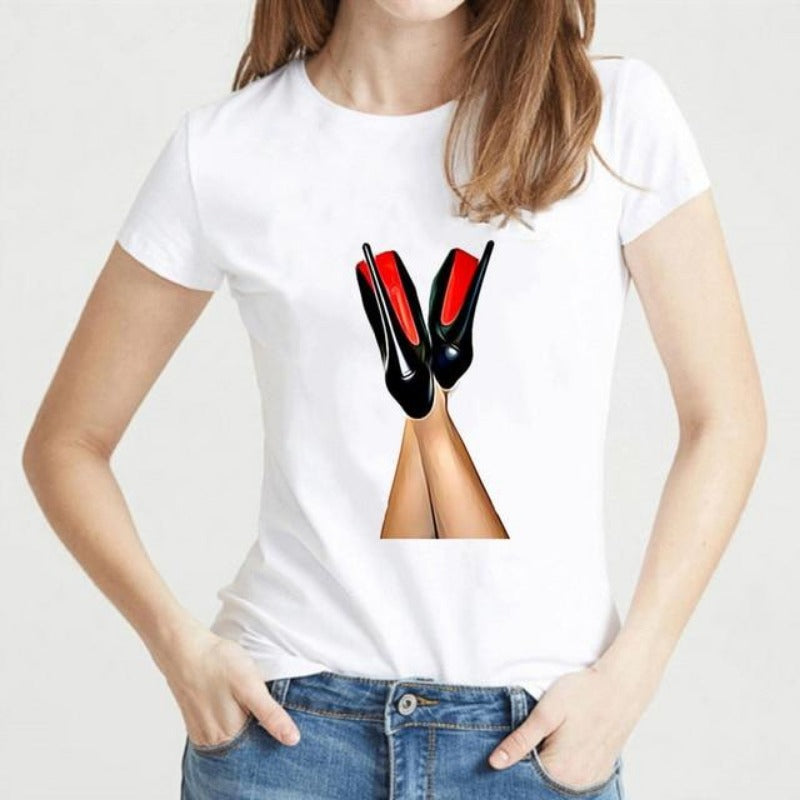 Graphic Print T Shirts Vogue Short Sleeves - Easy Pickins Store