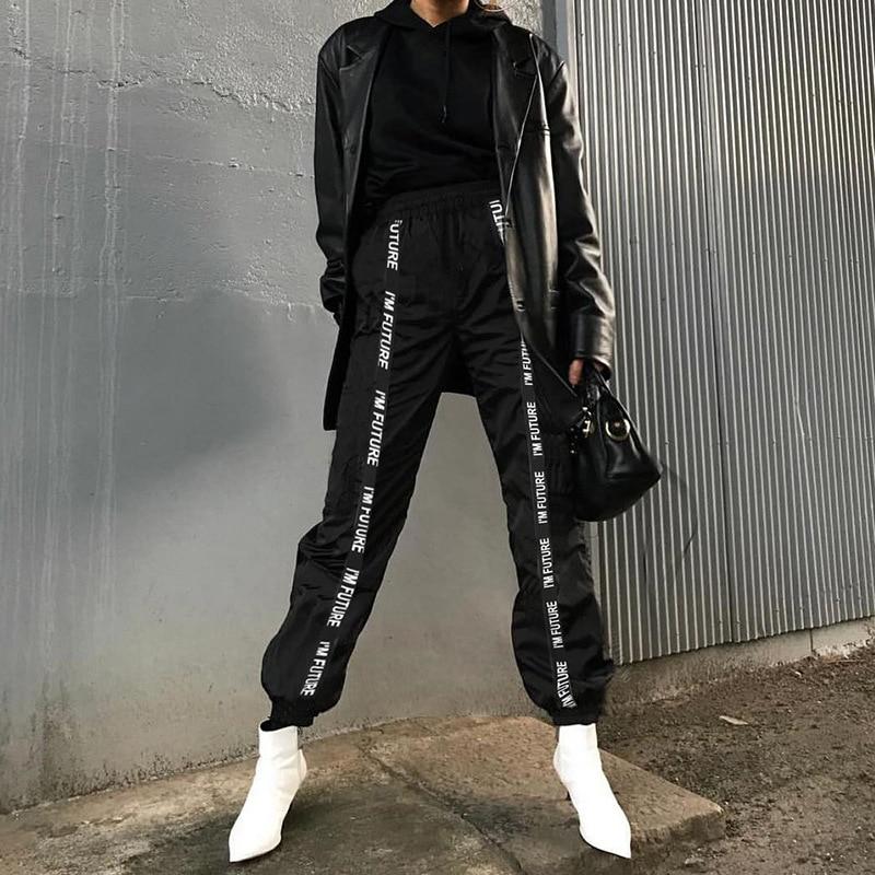 Harem Full Length Loose Jogger Elastic Waist Black - Easy Pickins Store