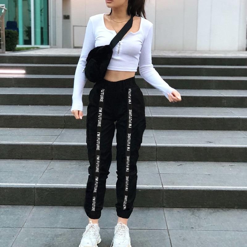 Harem Full Length Loose Jogger Elastic Waist Black - Easy Pickins Store