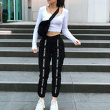 Harem Full Length Loose Jogger Elastic Waist Black - Easy Pickins Store