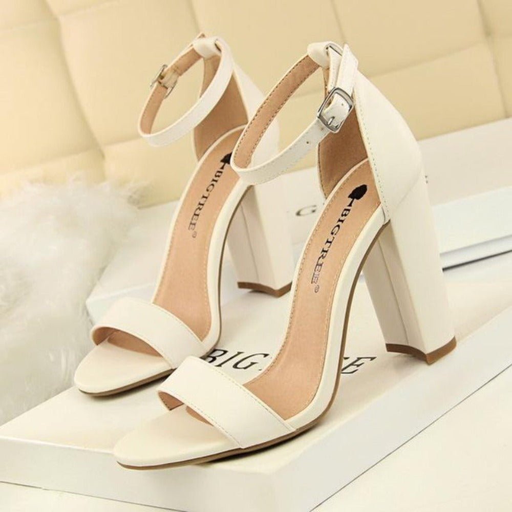 High Block Heels Pumps Buckle - Easy Pickins Store