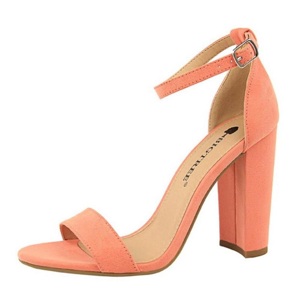 High Block Heels Pumps Buckle - Easy Pickins Store