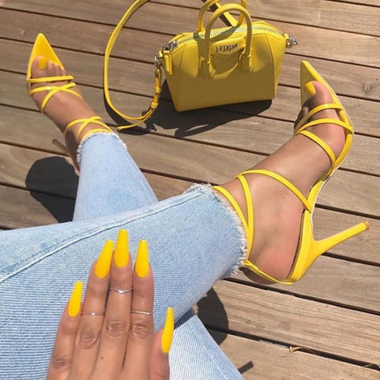 High Heels Fish Mouth Pumps - Easy Pickins Store