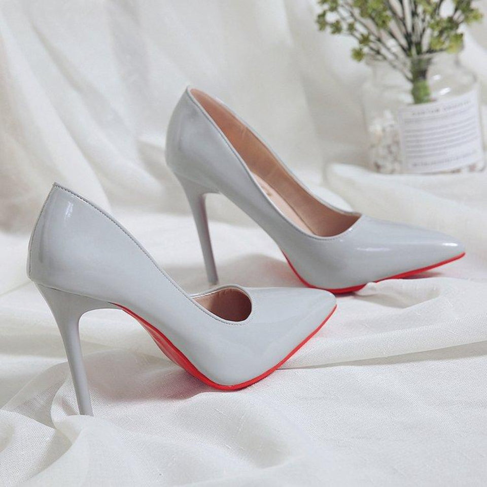 High Heels Leather Pointed Pumps - Easy Pickins Store