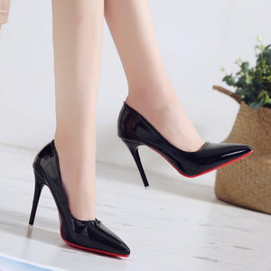 High Heels Leather Pointed Pumps - Easy Pickins Store