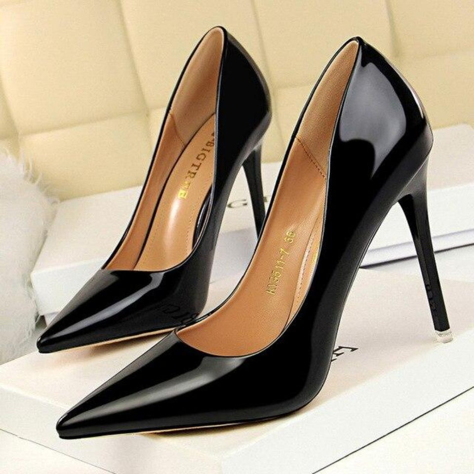 High Heels Leather Pumps - Easy Pickins Store